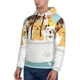 thumbnail image 3 of Lsque Cute Dog In Bathtub Pattern Casual Men's Hoodie,Hooded Sweatshirt with Kangaroo Pocket,Pullover Hoodie-Small, 3 of 7