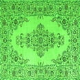 thumbnail image 1 of Ahgly Company Indoor Square Medallion Green Traditional Area Rugs, 6' Square, 1 of 1