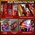 thumbnail image 4 of WonderStone Kids Fire Truck Toys, Alloy Deformable Cars with Light & Sound/ Extendable Aerial Ladder/ Working Water Pump, Fire Engine for 3-7 Years Old Boys Thanksgiving Christmas Birthday Gifts, 4 of 10