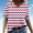 Purple, variant on QIPOPIQ Clearance Women's American Flag Print 4th of July USA Top T-Shirt