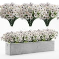 thumbnail image 3 of Marbhall 1Pc Outdoor Plastic Plants Garden Porch Decor Artificial Flowers Fake Flowers, 3 of 6