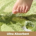 thumbnail image 5 of PABUBE Monstera Leaf Bathroom Rug, 20"x32", Cute Green Plush Bath Mat, Fluffy Soft & Absorbent, Non-Slip and Machine Washable Bath Rug for Bathroom Floor, 5 of 10