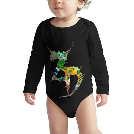 

Zeds Baby onesie Dead Baby Boy Girl Long Sleeve Bodysuit Snap Closure Black 2 Years