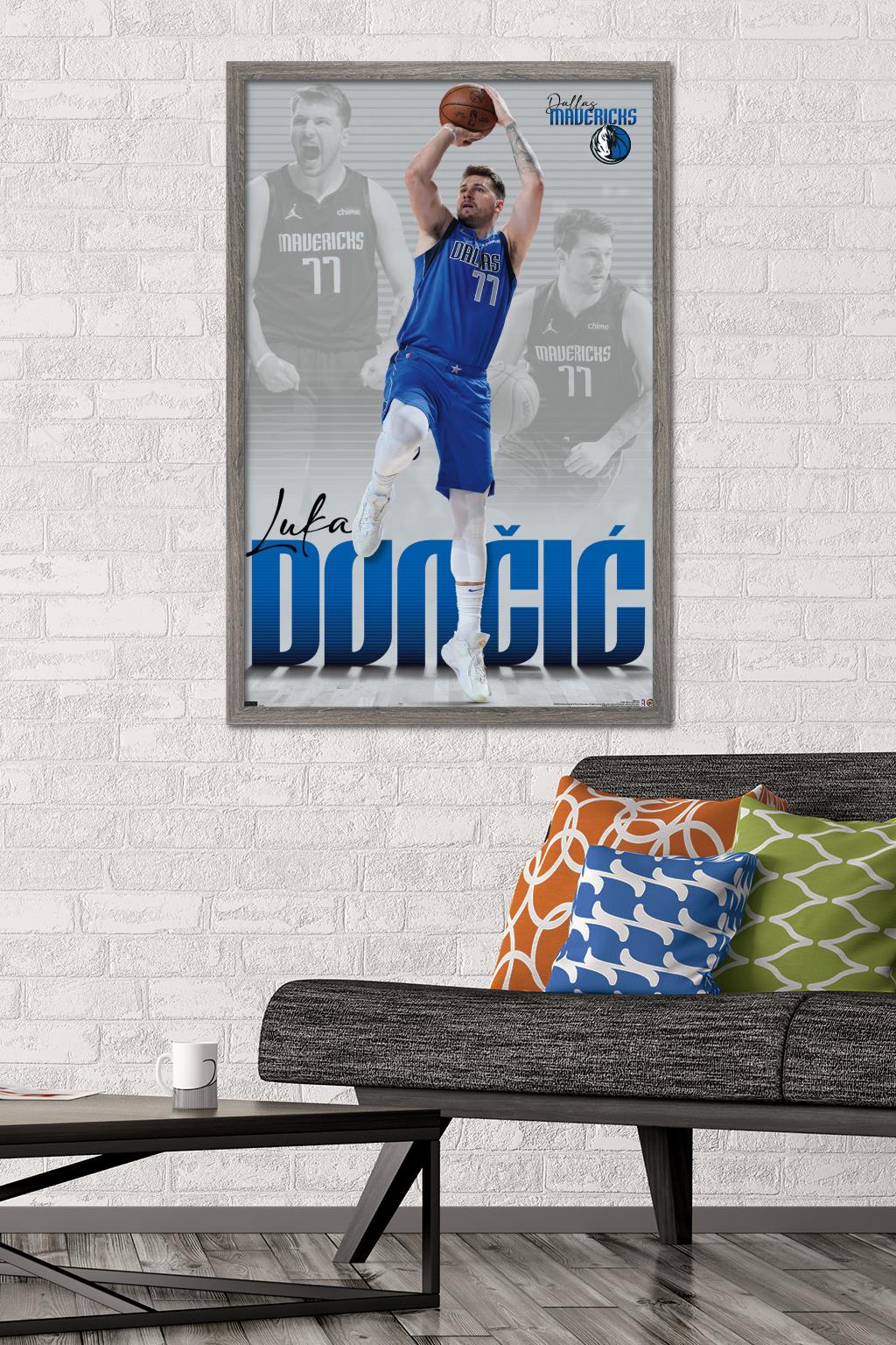 NBA Dallas Mavericks - Luka Doncic 22 Wall Poster, 22.375" x 34" Framed