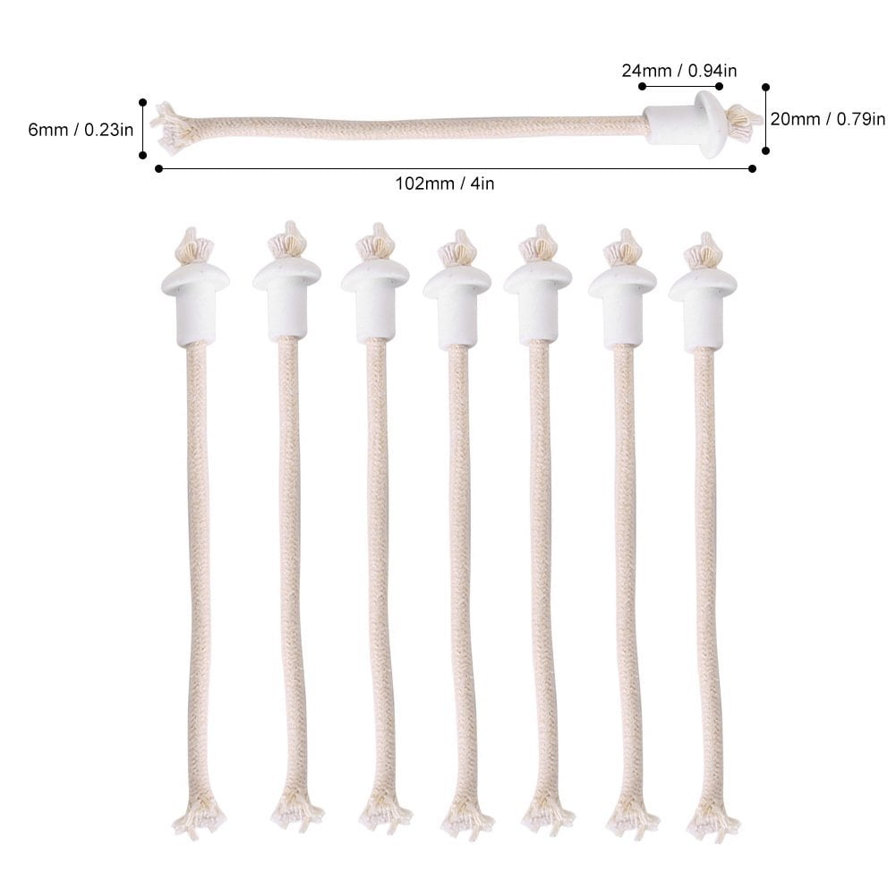 Replacement Cotton Wicks 17 Cm Bamboo Torches Lamps Lanterns Pack of 10 Braided 