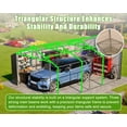 thumbnail image 3 of LZBEITEM 20x12 FT Outdoor Metal Garage Shed Extra Large Storage Shed 1810 CUFT Triple Door Storage Building Ultra-Reinforced Truss System with Windowsfor Car, Boat, Truck, Equipment Storage, 3 of 15