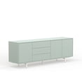 thumbnail image 5 of Atlas 78" x 28" Highboy Modern TV Stand Cabinet And Sideboard - Jade Ocean Frame, Jade Ocean Door/Drawers, White Base, 5 of 8