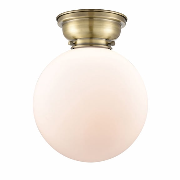 Innovations 623-1F-AB-G201-10 X-Large Beacon 1 Light 12 inch Flush Mount, Antique Brass
