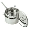 thumbnail image 3 of Bayou Classic 1101 10-qt Stainless Steel Fry Pot Perfect For Frying Fish Shrimp Chicken Hushpuppies and Fries Includes Stainless Steel Perforated Basket 5-in Frying Thermometer and Stainless Lid, 3 of 4
