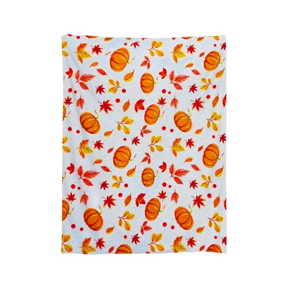 DefiDgd Thanksgiving Fall Throw Blanket Pumpkin Printed,Fall Pumpkin Bed Throw Soft Fall Themed Flannel Blankets Cozy Plush Throw Blanket for Couch Bed Birthday Holiday Gift(I)