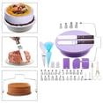 thumbnail image 2 of Plato giratorio de pastelería Kit de decoración de pasteles de 62 piezas, soporte giratorio, bolsa de pastelería, boquillas de material acero inoxidable, puntas de glaseado, giratorio Magideal Plato giratorio de pastelería, 2 of 6