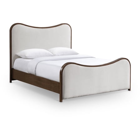 Meridian Furniture Arvada Beige Linen Textured Fabric Upholstered King Bed