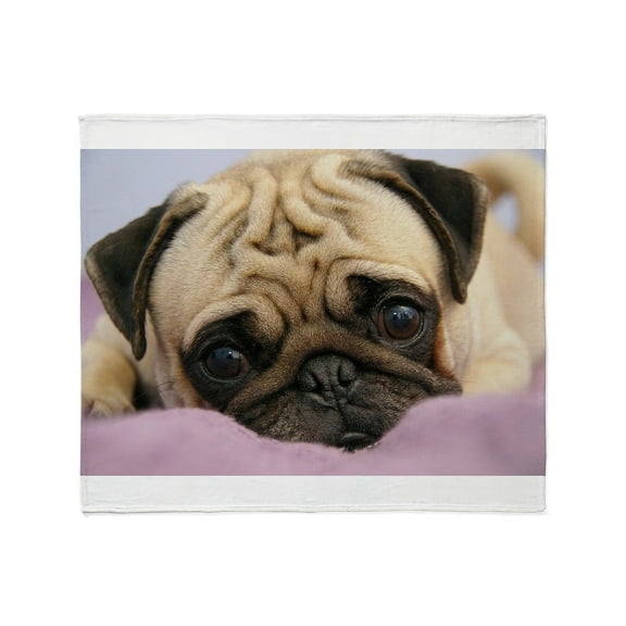 CafePress - Pug Puppy Throw Blanket - Soft Fleece Throw Blanket, 50"x60" for All Ages