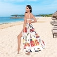 thumbnail image 6 of FORMRS Womens Long Sarong Beach Wrap Semi-Sheer Bikini Skirt Bathing Swimsuit Cover Up, Christmas Box Train, 6 of 7