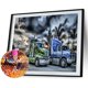 thumbnail image 1 of Cuadros Decorativos 5D bricolaje taladro redondo completo diamante pintura coche Kit hogar decoración arte artesanía Ehuebsd embutido en tela, 1 of 8