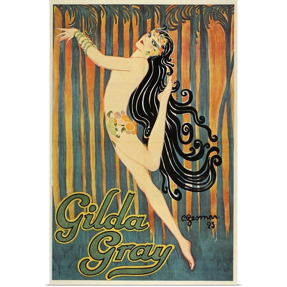 Great BIG Canvas | "Gilda Gray - Vintage Cabaret Advertisement" Art Print - 24x36