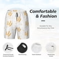 thumbnail image 5 of Xecao Wheat for Men's Swimming Trunks Swim Trunks Quick Dry Swim Shorts with Mesh Lining Funny Swimwear Bathing Suits, 5 of 9