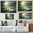 thumbnail image 4 of Designart "Coastal euphony Papercut II" Nautical & Beach Floater Framed Wall Art Print, 4 of 7