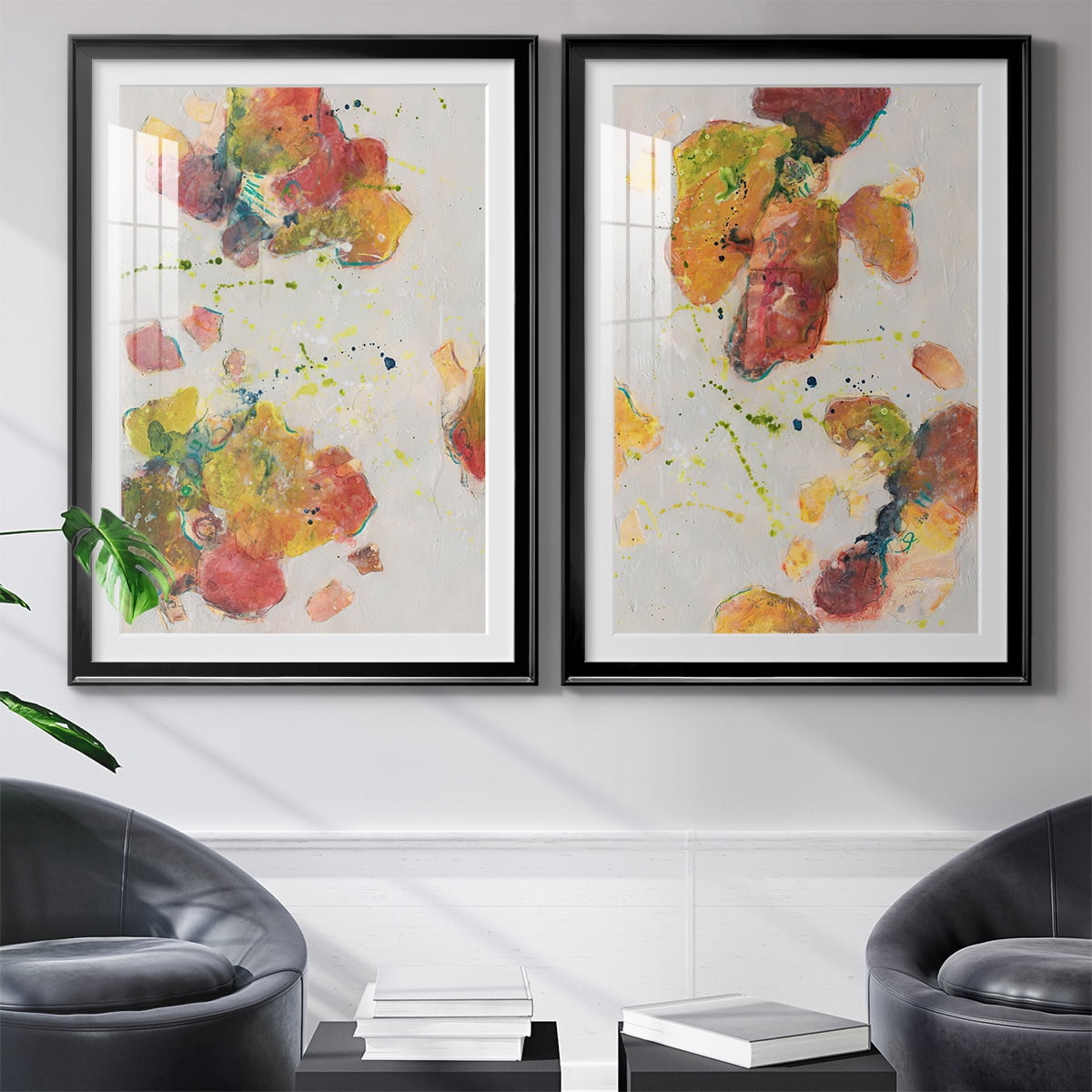 Wexford Home Attracting Love I Premium Framed Print, 22.5" x 30.5" - Ready to Hang, Black (Set of 2)