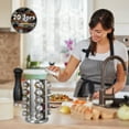 thumbnail image 4 of Rotating Spice Rack with Jars, Spinning Spice Rack Shelf, Revolving Spice Rack for Kitchen (Silver), 4 of 8