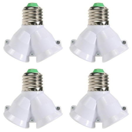 

2 in 1 E27 to 2 E27 Lamp Socket Splitter Adapter Light Bulb Base Stand Holder 2PCS Outdoor Bulb Lights String Mini Lights String Plug in Plug in String Lights Short Snowflake Icicle Lights Outdoor