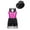 Hot Pink&Black, variant on YONGHS Kids Girls Sequins Tassel Hem Dress Rumba Samba Salsa Cha Cha Latin Jazz Leotard with Hat Set Royal Blue&Black 8
