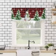 thumbnail image 4 of Christmas Snowman Kitchen Valances for Windows 60x18 Inch Kitchen Curtains Valances Rod Pocket Red Black Check Xmas Tree Snowflake Bathroom Window Valances for Window Treatment Decor, 4 of 6