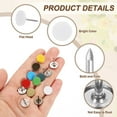 thumbnail image 3 of 150Pack Upholstery Tacks, 11mmx17mm Flat Head Thumb Tack, White, 3 of 7