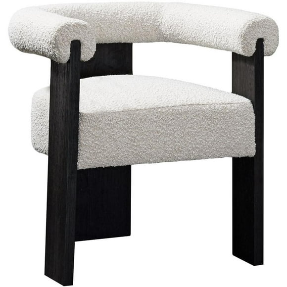 Meridian Furniture Chaise de Salle à Manger Tonneau, Crème (Ensemble de 1)