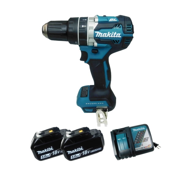 Makita XPH12Z 18V LXT 1/2" Hammer Driver-Drill w/ (2) 5Ah Batteries & Charger