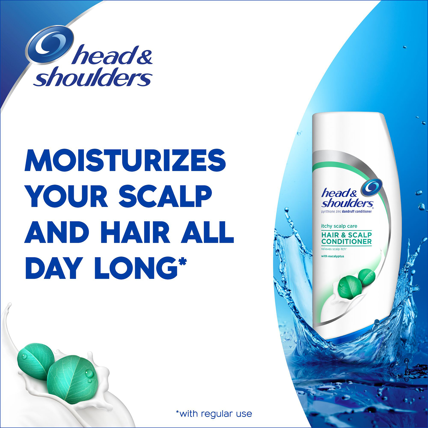 Head and Shoulders Itchy Scalp Care with Eucalyptus Conditioner 13.5 Fl Oz - image 4 of 8
