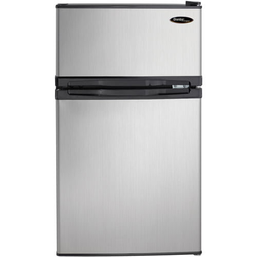 Danby Designer 3.1 Cu ft 2-Door Compact Refrigerator, Spotless Steel ...