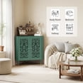 thumbnail image 2 of JOEMEY Retro Corner Cabinet with 2 Hollow Carved Doors and 2-Tier Shelves, 2 of 9