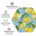 thumbnail image 3 of Lsque Lemon Pattern 4" Drink Coasters Set of 4, PVC Leather Absorbent Coasters, Table Coaster Set Decorative Coffee Cup Coasters Housewarming Gift -Hexagon, 3 of 6