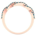thumbnail image 5 of 0.495 ctw Wedding Band for Women - 14K Rose Gold Simulated Turquoise Stackable Eternity Ring, 5 of 6