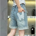 thumbnail image 6 of Kids Girls' Shorts Teen Girls Jeans High Waisted Denim Shorts Toddler Girl Summer Clothes Girl Shorts Size 5-6 Years, 6 of 8