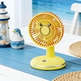 thumbnail image 2 of ICQOVD Ventilateur Portable Usb Rechargeable à Base Ronde Ventilateur de Bureau Ventilateur de Refroidissement Portable pour Usage Extérieur Cadeau Voyage Extérieur, 2 of 6