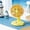 Yellow, variant on Kojanyu Summer Fan Round Base Fan Rechargeable Desktop Fan, Portable Cooling Fan for Outdoor Gift Use
