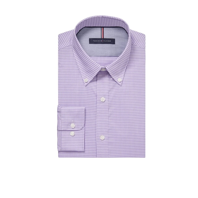 Camisa de vestir Tommy Hilfiger, ajustada, a cuadros vichy, no planchados, para hombre