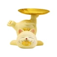 thumbnail image 4 of Estatuilla de gato, joyería, bandeja para baratijas, contenedor de resina, organizador de Perfume moderno, adorno de estatua para oficina, vestidor de Gloria Estatuilla de escritorio, 4 of 5