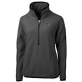 thumbnail image 2 of Women's Cutter & Buck Charcoal Tampa Bay Buccaneers Helmet Cascade Eco Sherpa Fleece Half-Zip Jacket, 2 of 3