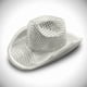 thumbnail image 3 of Sombrero de vaquero con iluminación LED, blanco parpadeante, para mujeres y hombres, 3 of 7
