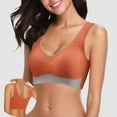 thumbnail image 2 of vigerkar Sports Bras for Women High Impact Padded Bra Wirefree Bralette Seamless Bra Workout Vest Bra Orange, XL, 2 of 9