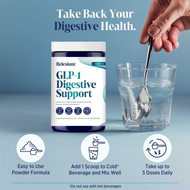 Relesium GLP-1 Digestive Support, Dietary Supplement, 30 Serving