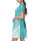 thumbnail image 2 of Balery Tranquil Ocean Canoe Journey Vestidos sueltos de manga corta para mujer, vestidos de verano 2025, vestidos casuales de corte A con vuelo., 2 of 6