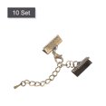 thumbnail image 3 of Unique Bargains 10Set Ribbon Crimp Clamp Ends Lobster Claw Clasps & Chain 16mm Bronze Tone for DIY, 3 of 7