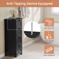 thumbnail image 5 of HomGarden 4 Drawers Small Bathroom Storage Cabinet Floor Side Cabinet, Black, 5 of 13