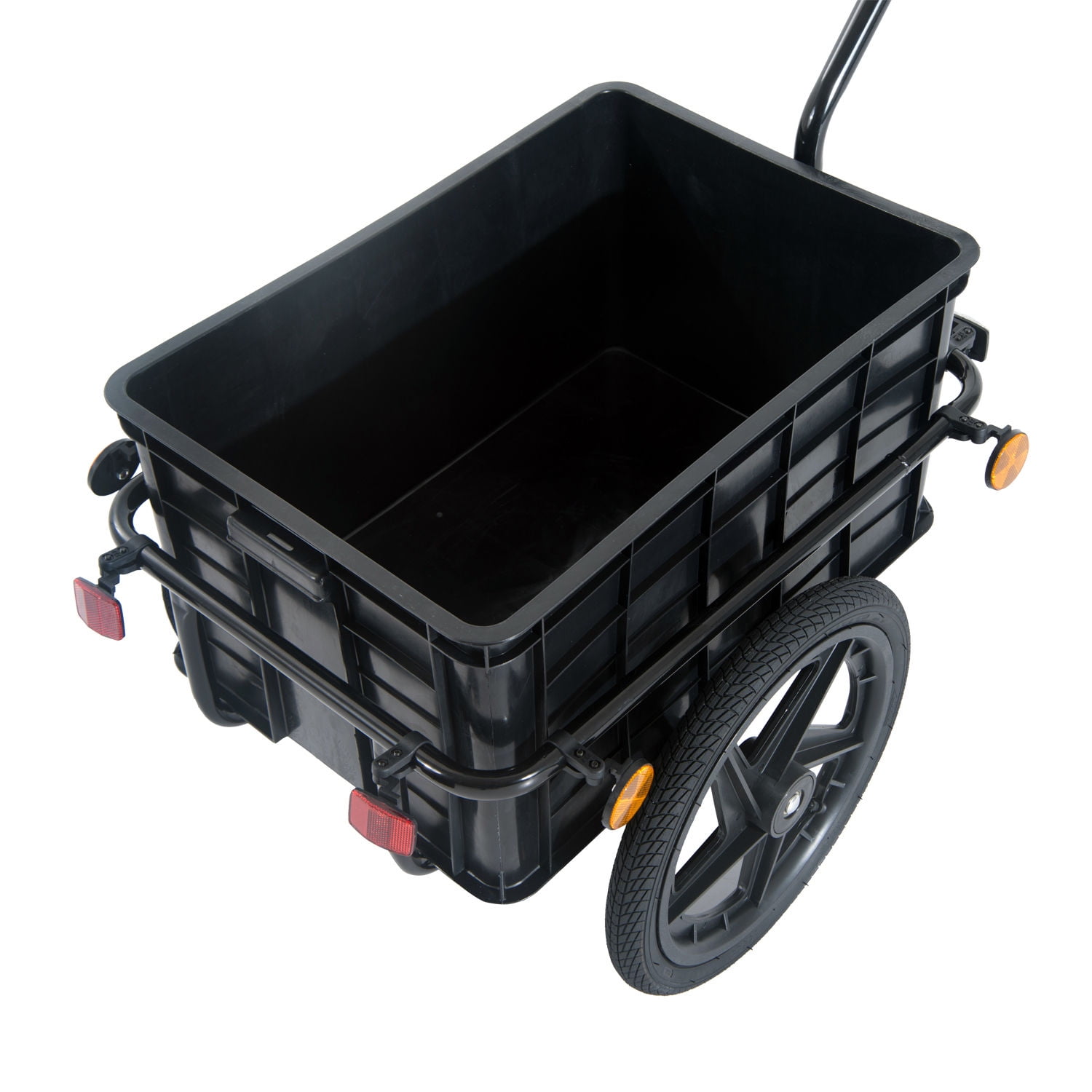 aosom double wheel internal frame enclosed bicycle cargo trailer