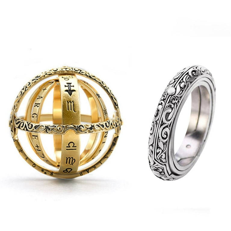 Monfince 2Pcs Astronomical Finger Foldable Ring Astronomical