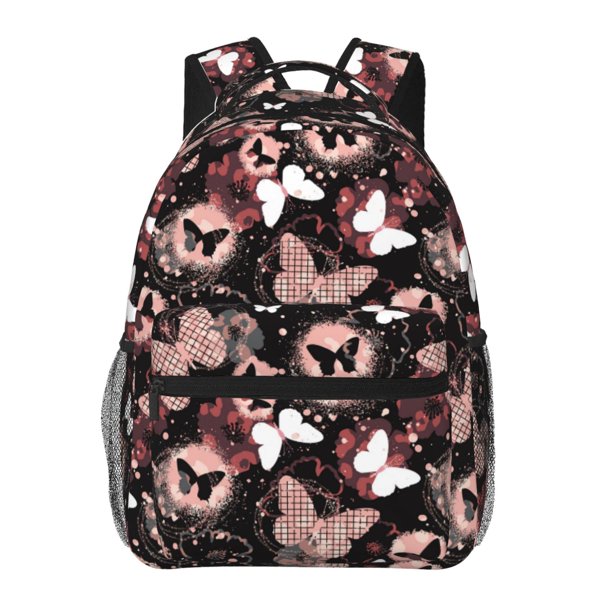 Easygdp Butterfly Mochila Ergonómica Versátil para Laptop - Múltiples Bolsillos, Correas Ajustables, Unisex para Escuela, Viajes y Actividades al Aire Libre-One Size